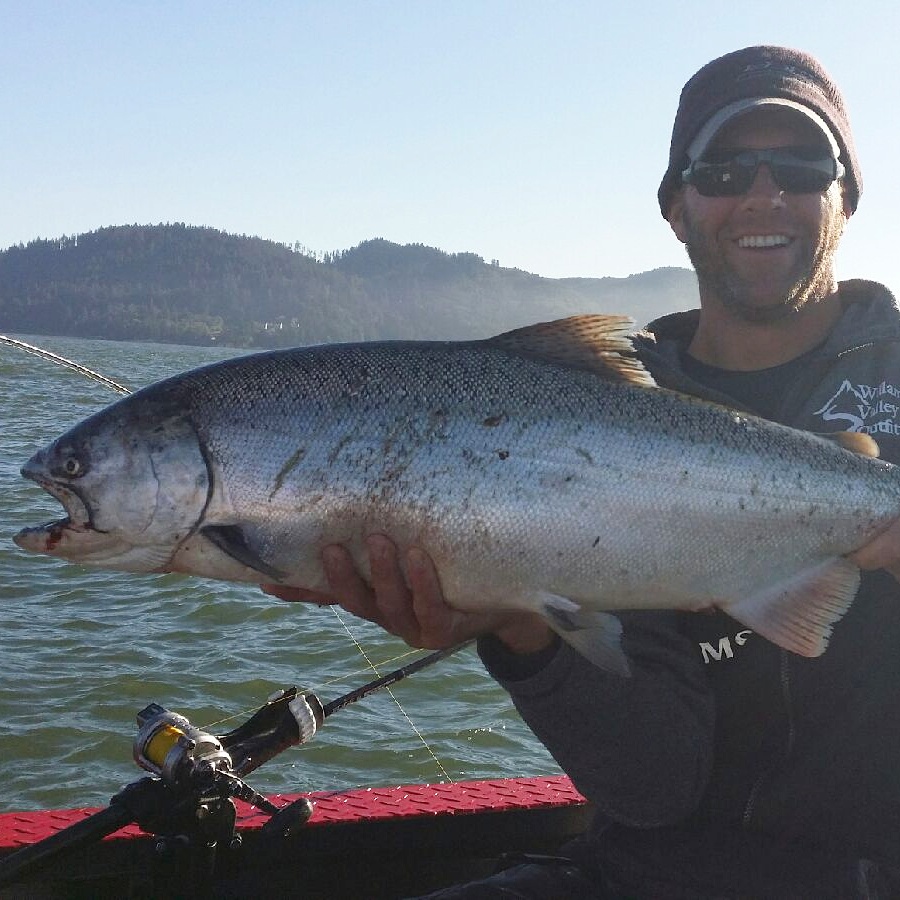 Another Happy Salmon-Catching Client | Buoy 10 Fishing Guide Oregon